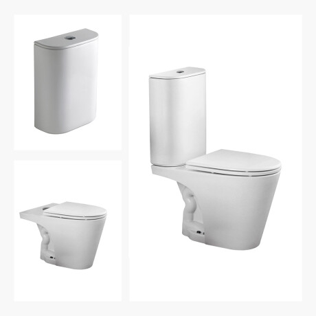 JUEGO INODORO, TAPA Y MOCHILA FERRUM LINEA MARINA descarga a 25 cms. BLANCO