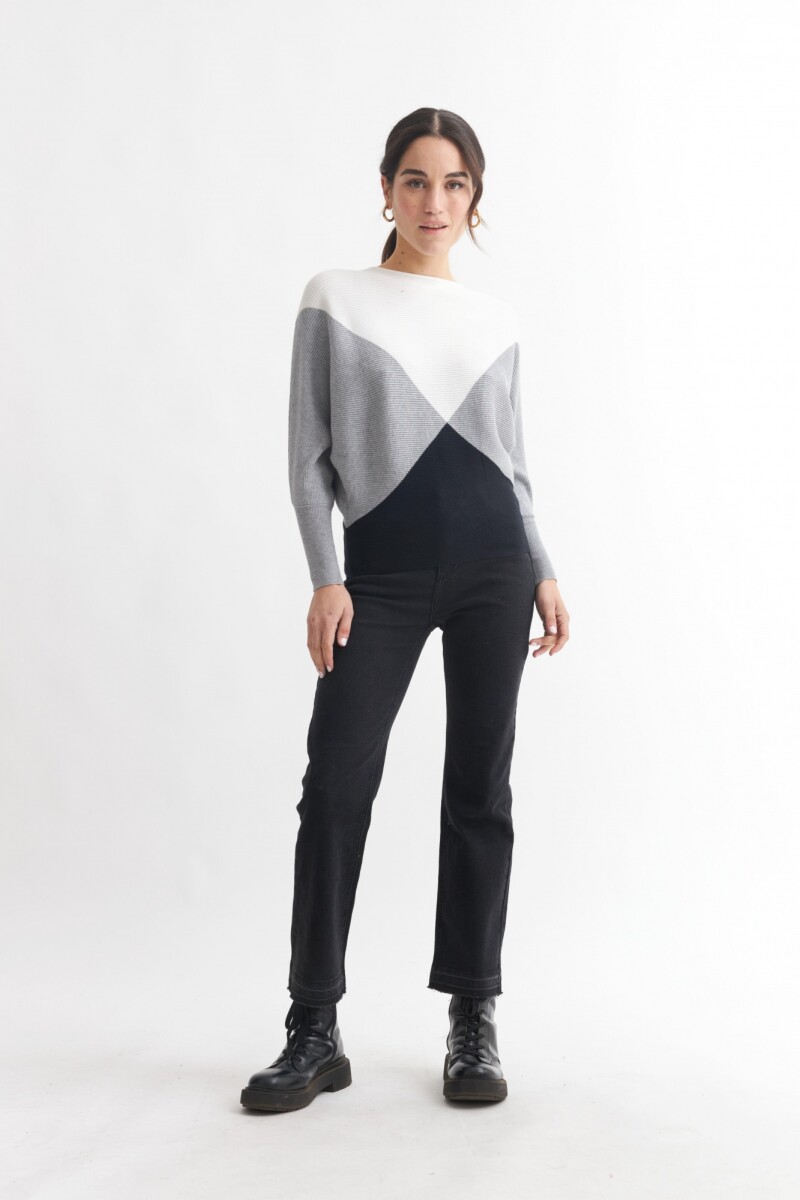 Sweater geométrico GRIS