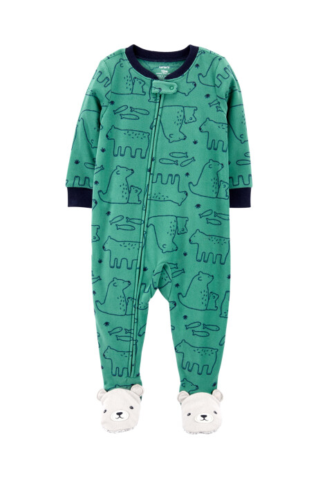 Pijama de 1 pieza de micropolar con pie osos polares 0