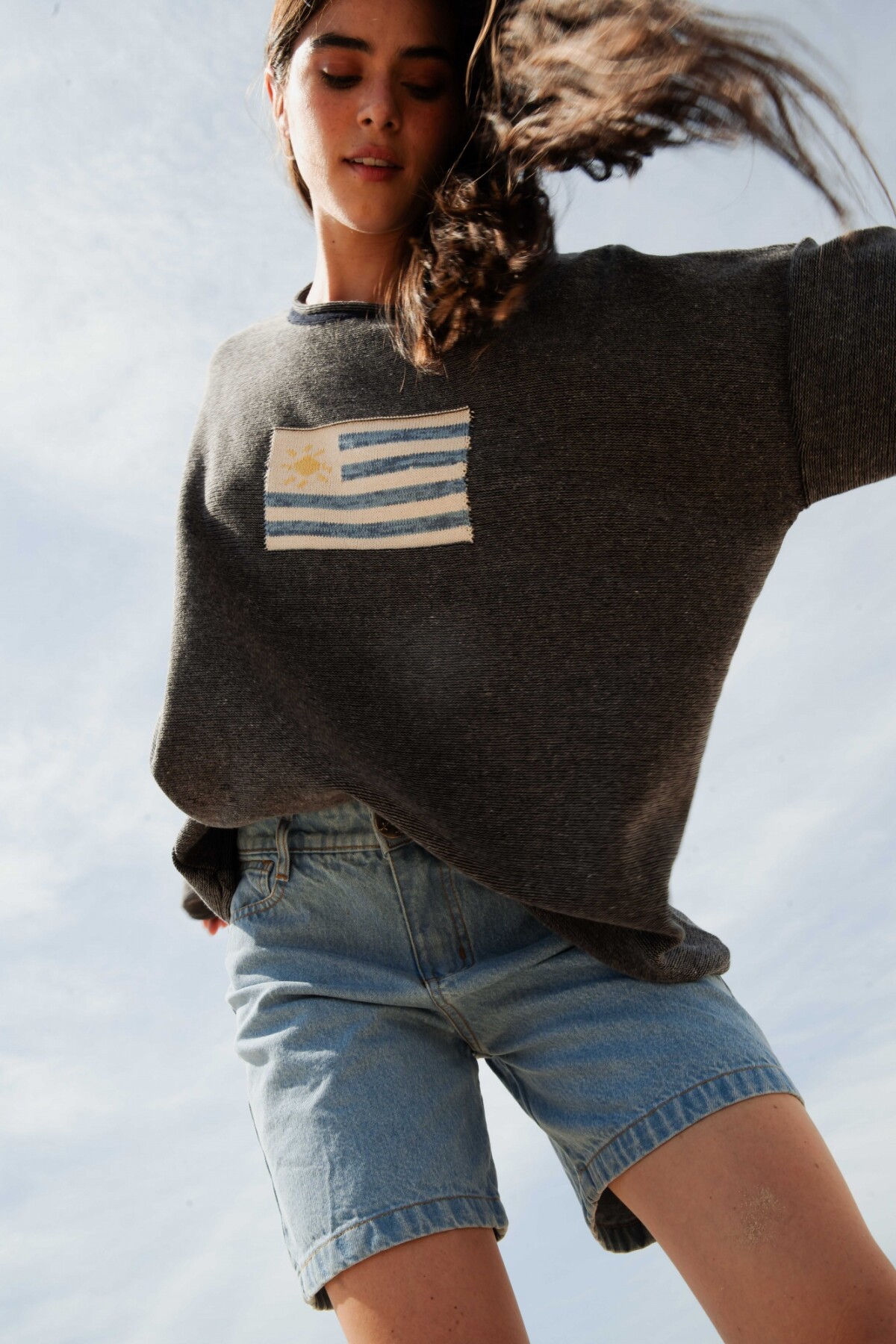 Sweater Flag Uruguay Azul