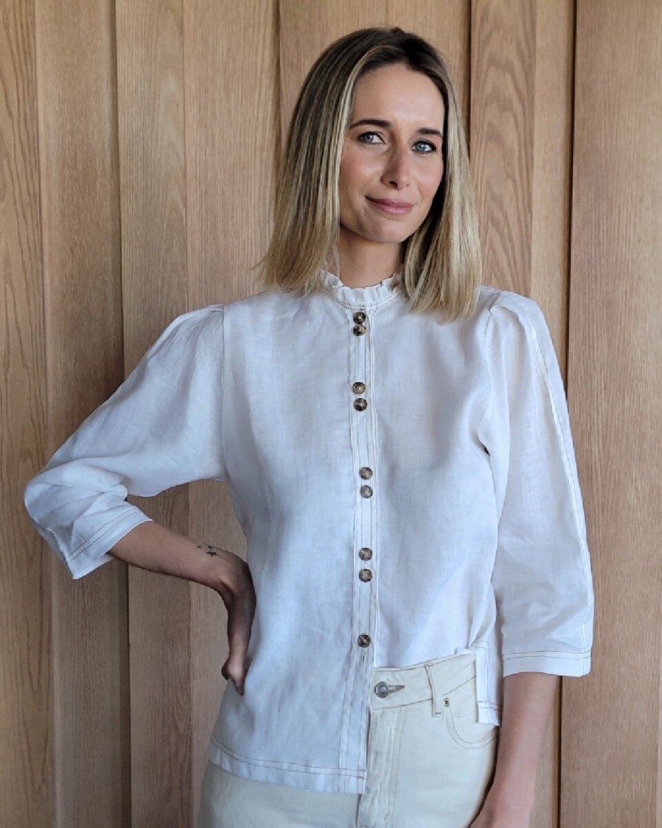 Camisa Carlotta 2.0 - Puro Lino Blanco 