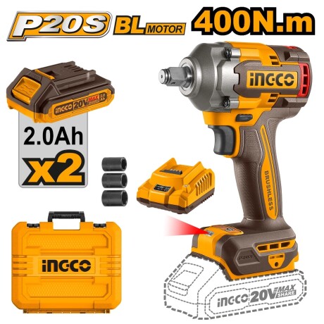 Llave De Impacto Ingco Ciwli2040 A Batería 20V P20S 001