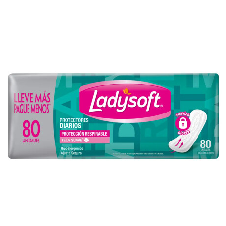 Protector Diario Ladysoft Respirables 80 Unidades Protector Diario Ladysoft Respirables 80 Unidades
