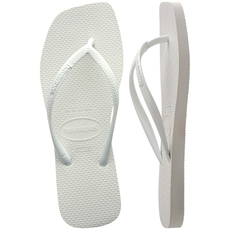 Ojotas Havaianas Slim Square Blanco
