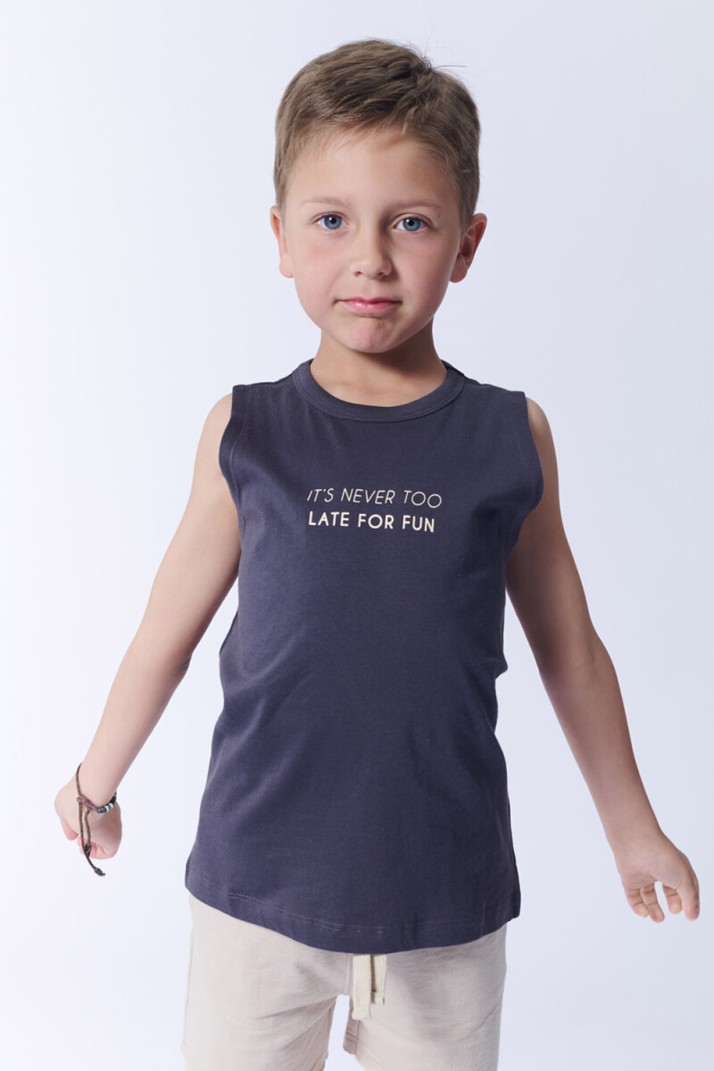 Camiseta sin mangas surfing - Fun Gris
