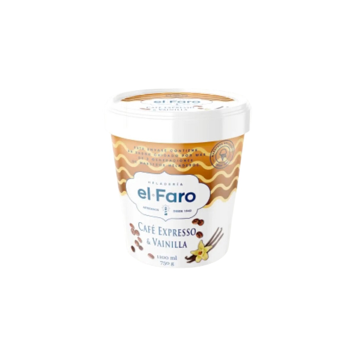 Helado El Faro Café & Vainilla - 1,1 lt 