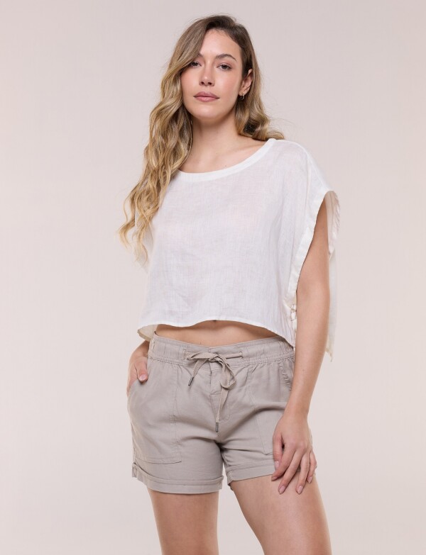 Short Dashocell Lino BEIGE