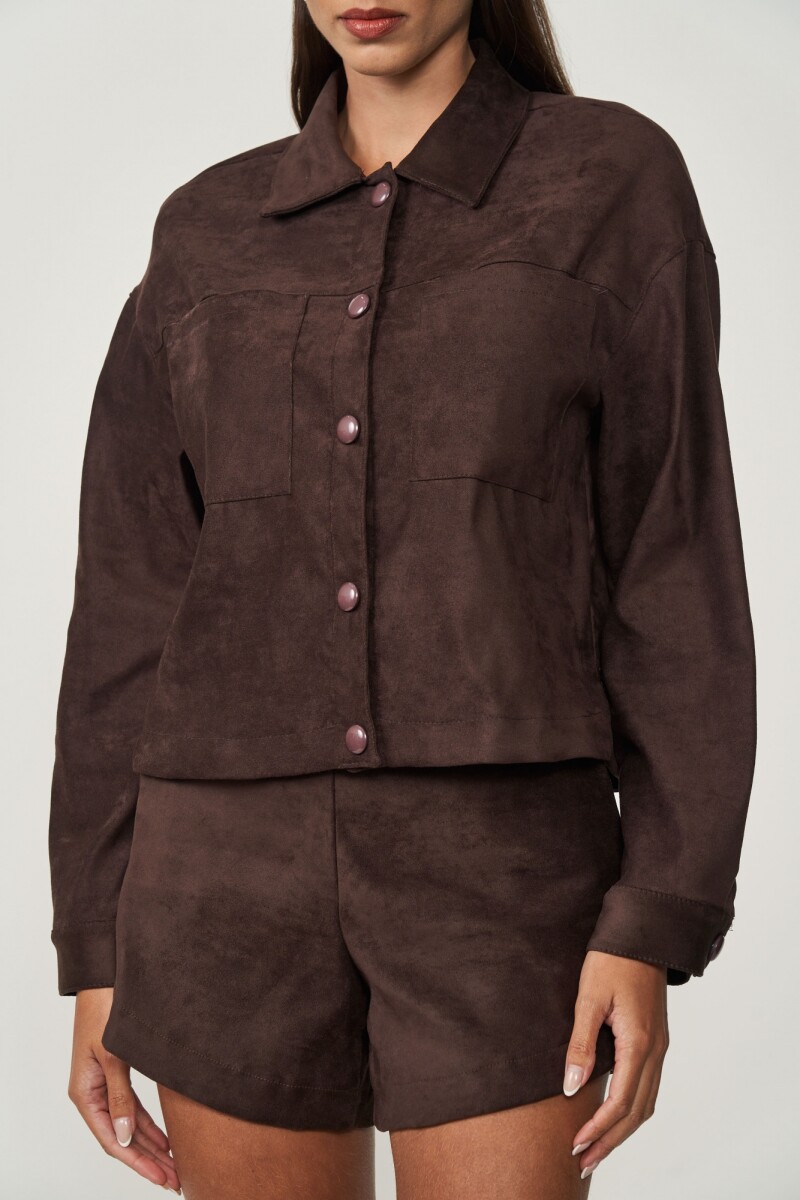 Camisa de gamuza Suede - Marrón 