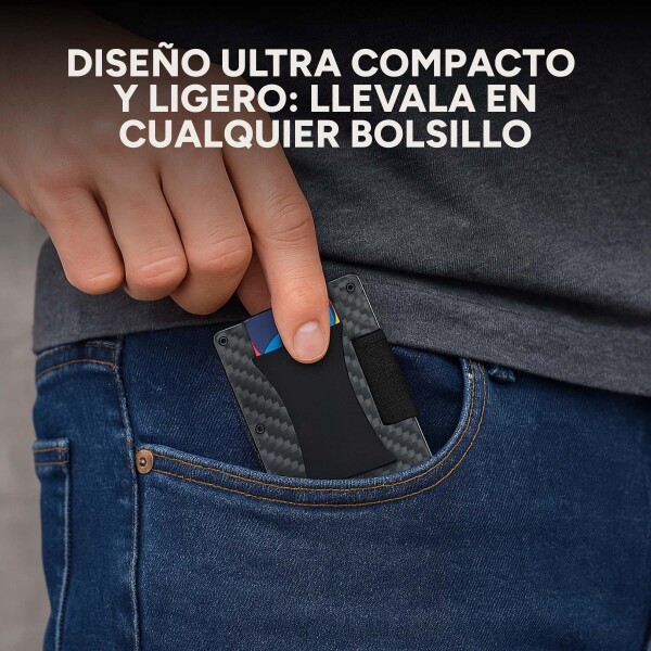 Billetera Tarjetero Bloqueo Rfid Anti Clonación Calidad Variante Color Negro Labrado