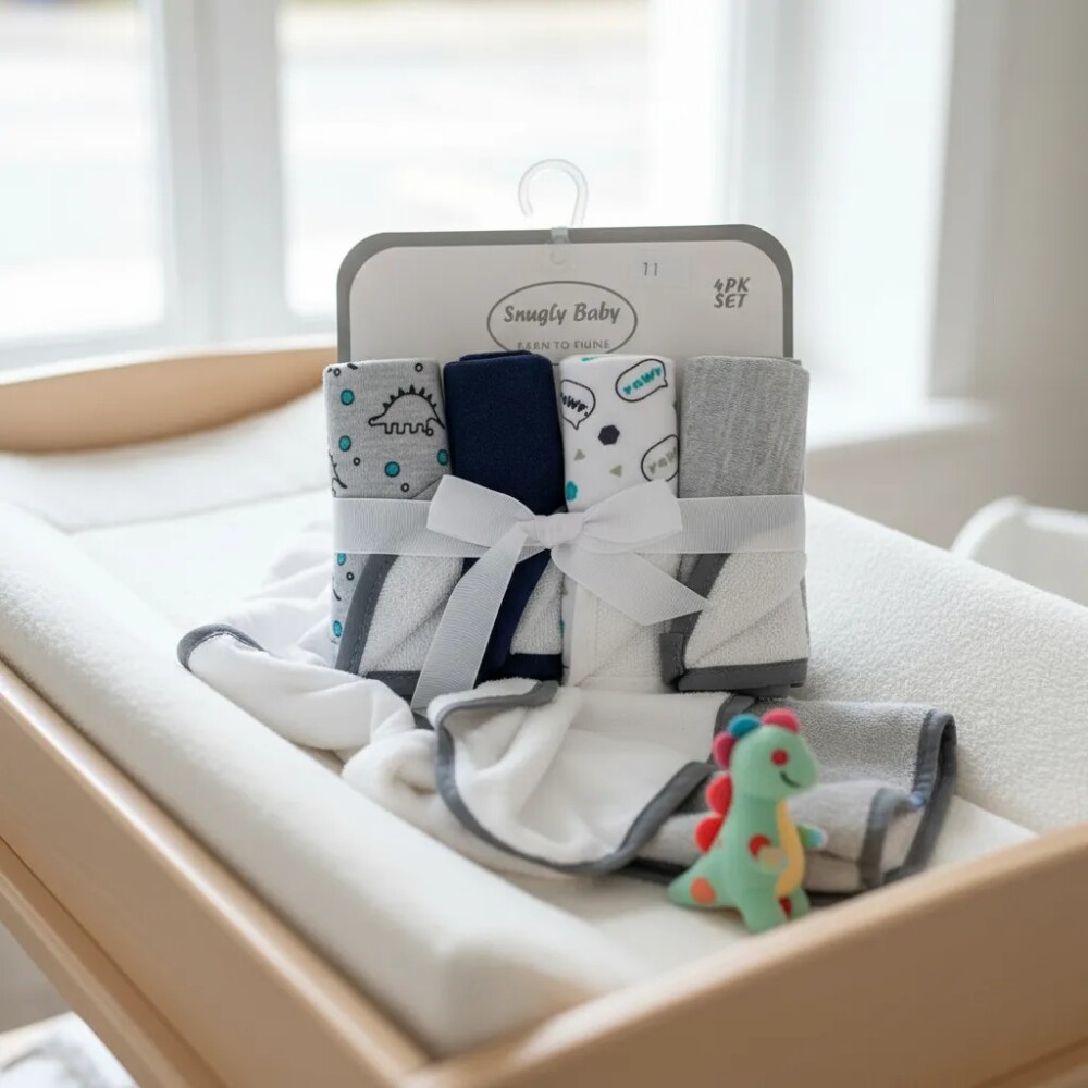 Babitas SNUGLE pack x4 toalla azul