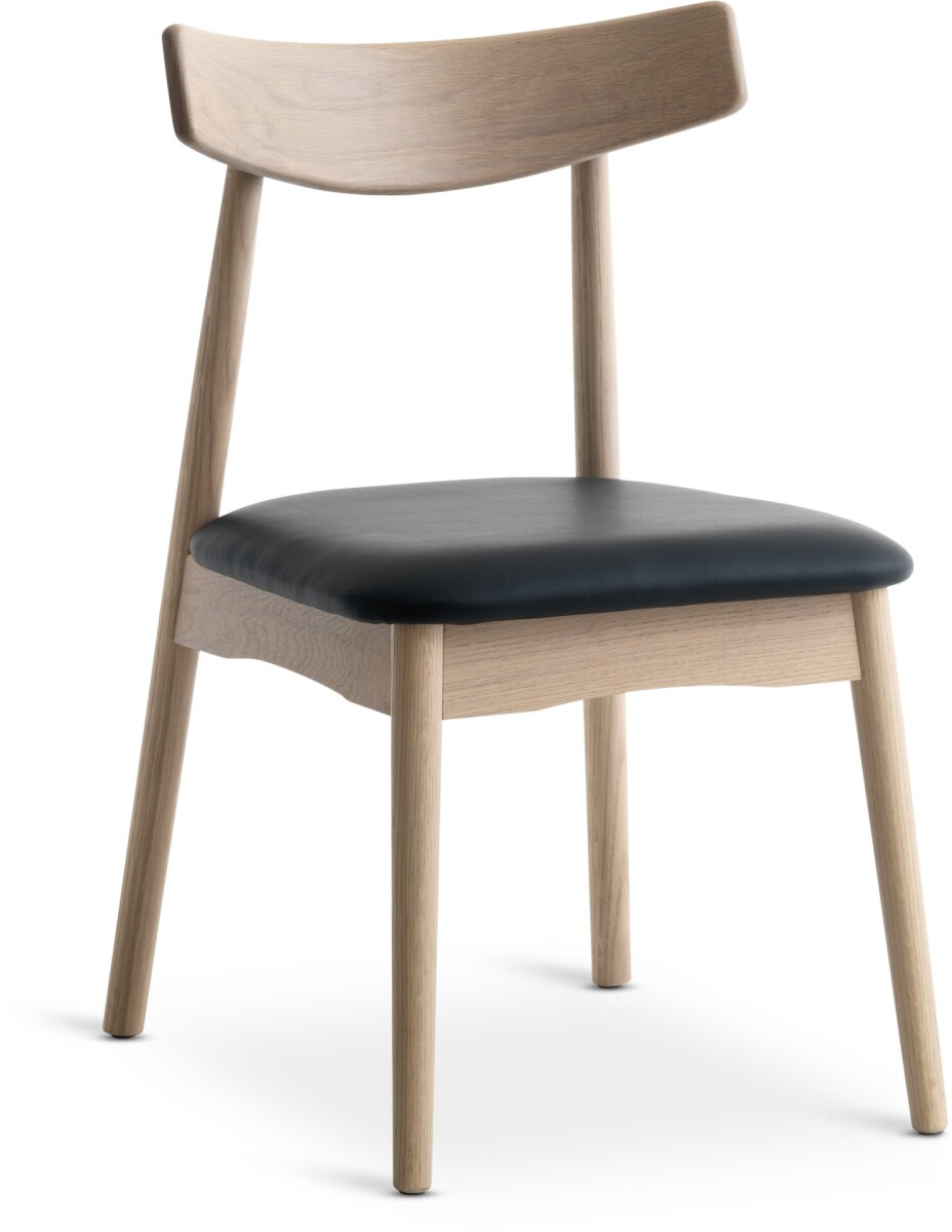 Silla de comedor LYNGHOLM negro/roble nat - Negro 