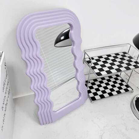 Espejo de tocador con marco en forma de ondas Violeta