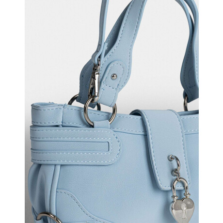Bandolera Con Charm Azul Celeste