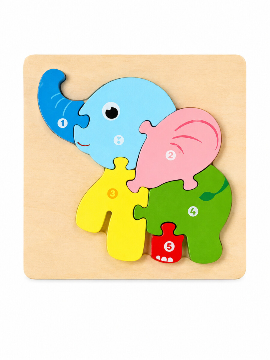 PUZZLE DE ENCASTRE ELEFANTE - MULTICOLOR 