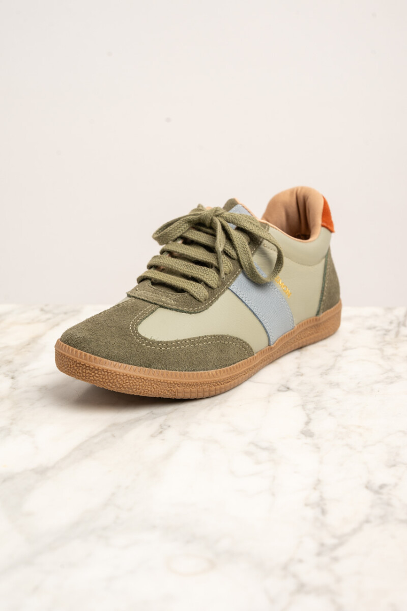 Zapatilla Cuero Combinada Safari