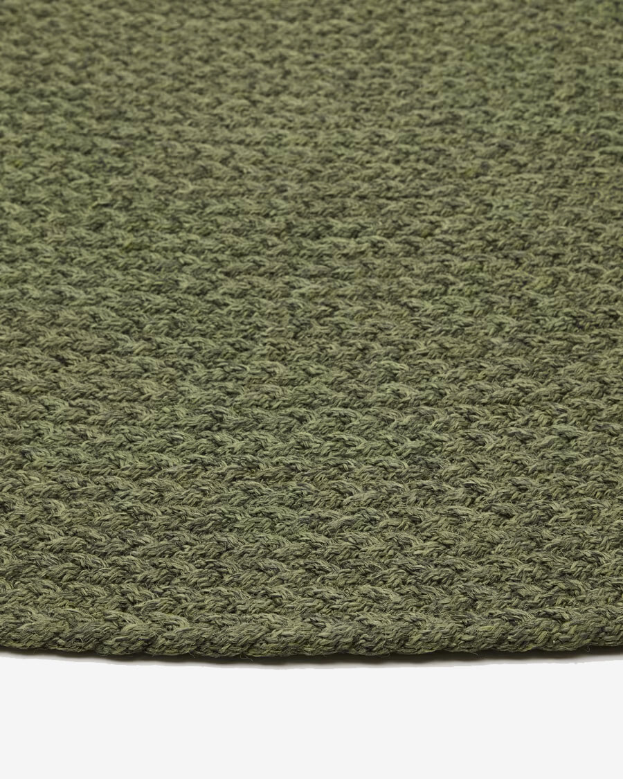 Alfombra Despas en fibras sintéticas beige Ø150 cm verde Ø150 cm