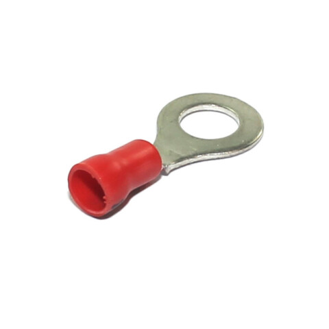 Terminal anillo M8 p/cables: 0,25-1,5mm2 rojo HR0222W