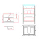 Mueble Baño Dorazio Gris Con Bacha GAMAS DE GRIS