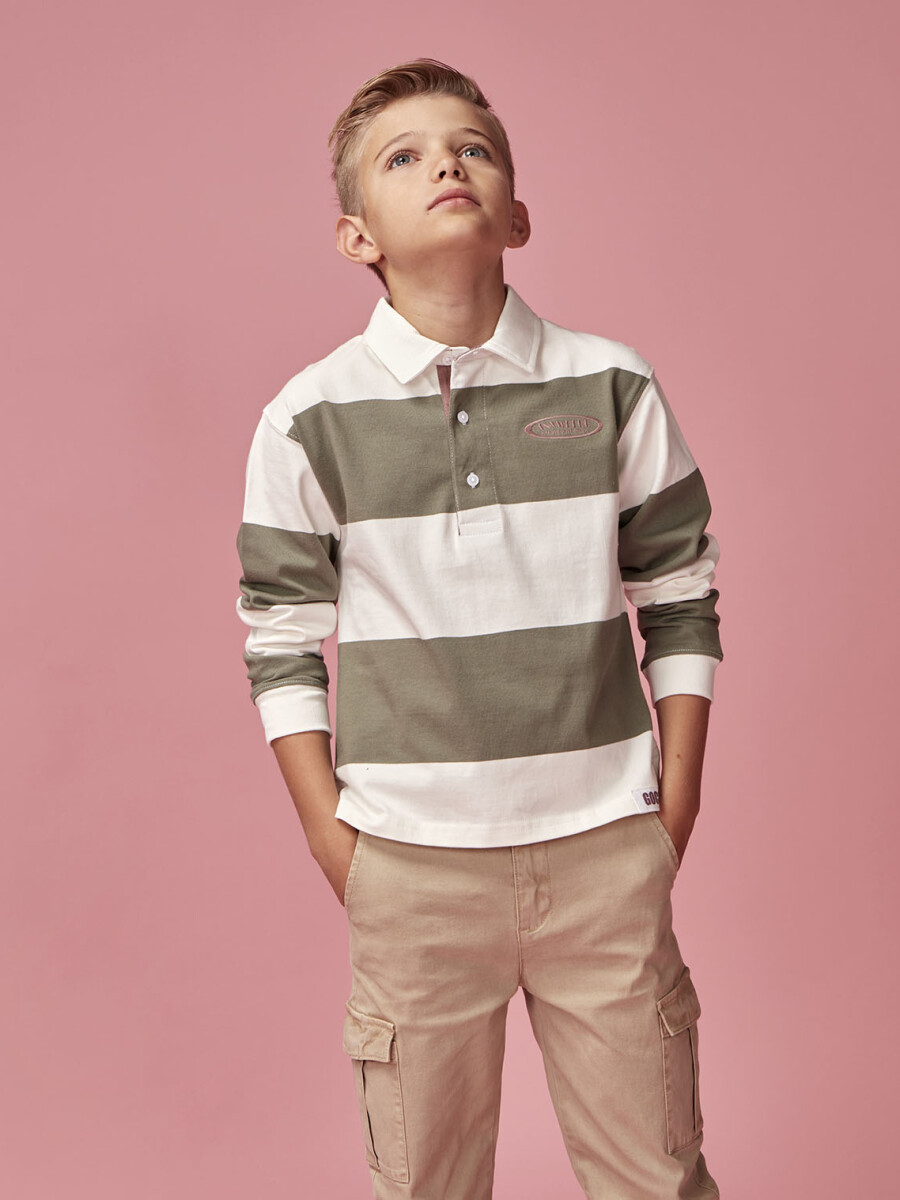 Polo De Rayas Verdoso