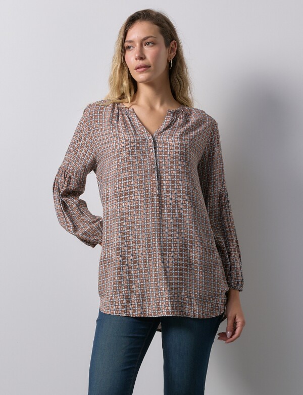 Blusa Print TOSTADO/MULTI