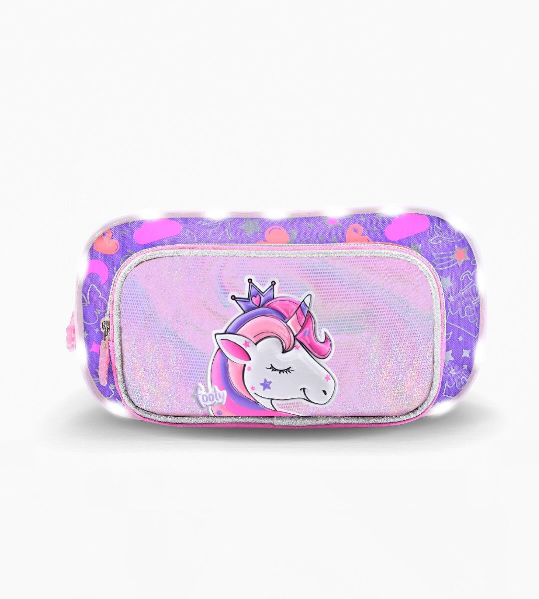 Cartuchera Footy Unicornio Bolsiillo - Lila - Rosado 