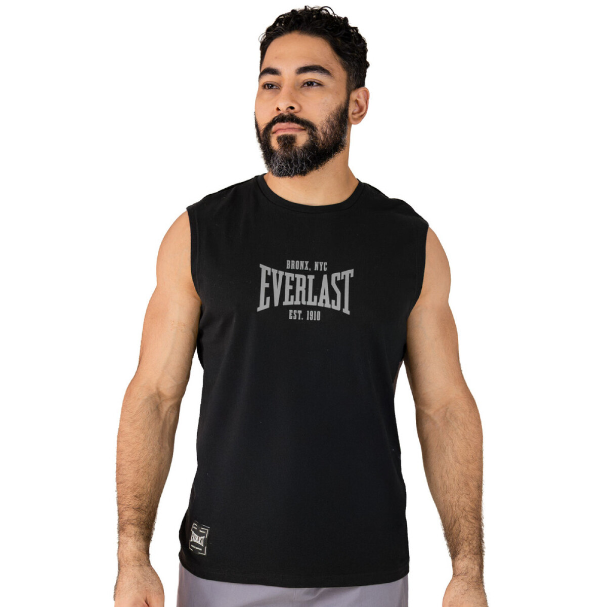 TANK MEN COTT/POLY EVERLAST ESSENTIALS GN M6 - BLACK 