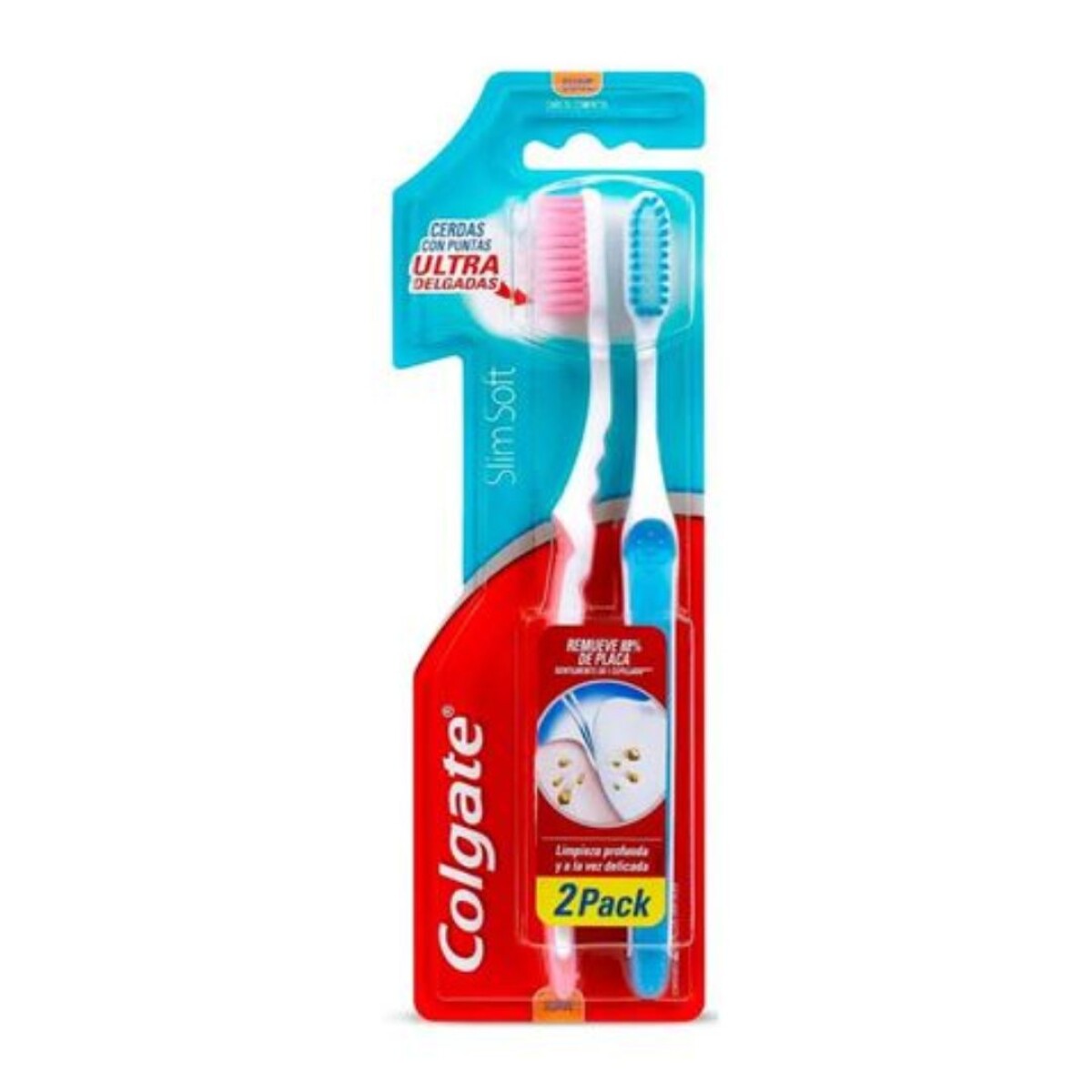 Colgate Slim Soft Cepillo Dental Pack x2 