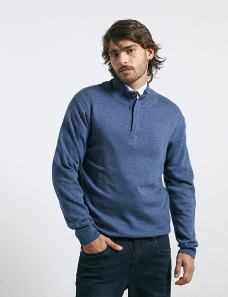 470416 SWEATER HARRY Azul Piedra Melange