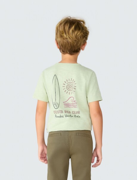 CAMISETA INFANTIL CON ESTAMPA VERDE