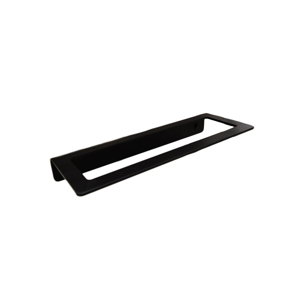 Toallero Recto Corto Metal Acero Inoxidable Negro Mate 