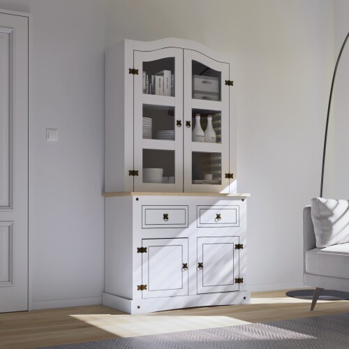 Cristalero 4 puertas - Linea Mexicana Blanco Cristalero 4 puertas - Linea Mexicana Blanco