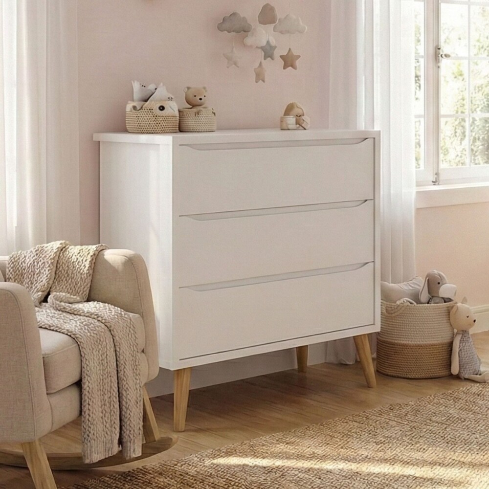 Cómoda 3 cajones Infantil - Theo Blanco