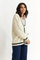 Cardigan con detalles en contraste BLANCO