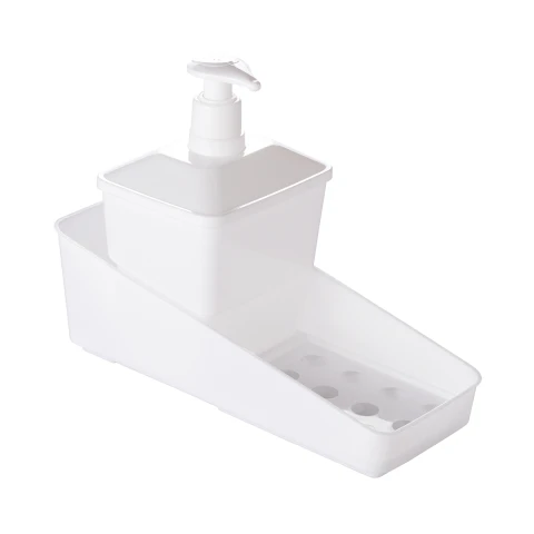 Dispensador de Jabón y Escurridor de Esponja BLANCO