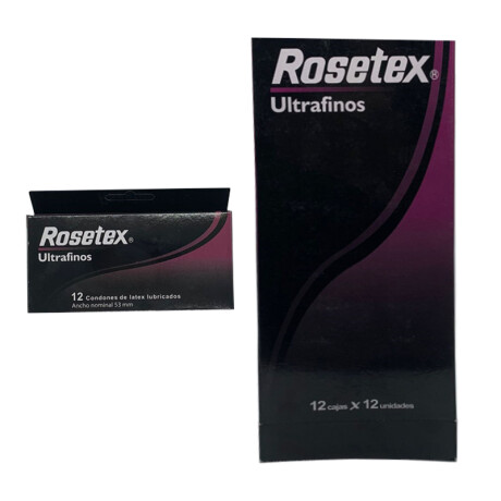 Preservativo ROSETEX Exhibidor(12 cajas 12pcs) Preservativo ROSETEX Exhibidor(12 cajas 12pcs)ULTRA FINO NEGRO+LILA