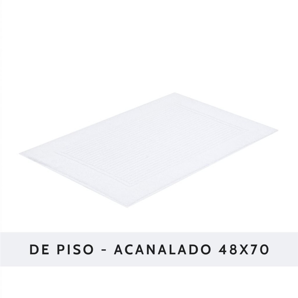 TOALLA P/PIES ACANALADO 500G BLANCO 48X70 