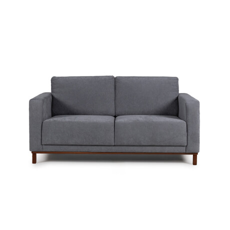 Sofá Barcelo - Tela Microfibra - 2 cuerpos Cora 06-153 (Grafito)