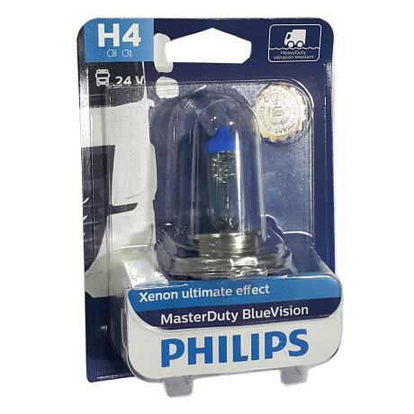 LAMPARA - HALOGENA 24V 75-70W H4 P43 BLUE VISION 1 PHILIPS LAMPARA - HALOGENA 24V 75-70W H4 P43 BLUE VISION 1 PHILIPS