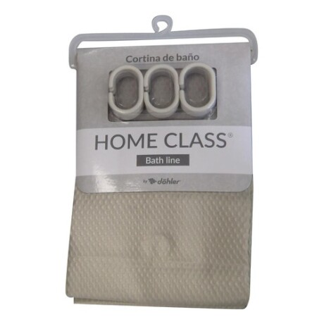Cortina de baño Dohler Dobby en poliéster 180x180cm Beige