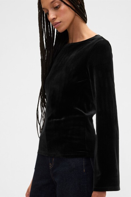 Remera Cuello Bote Mujer Black