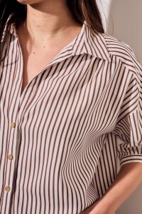 Camisa Rayada Burdeos