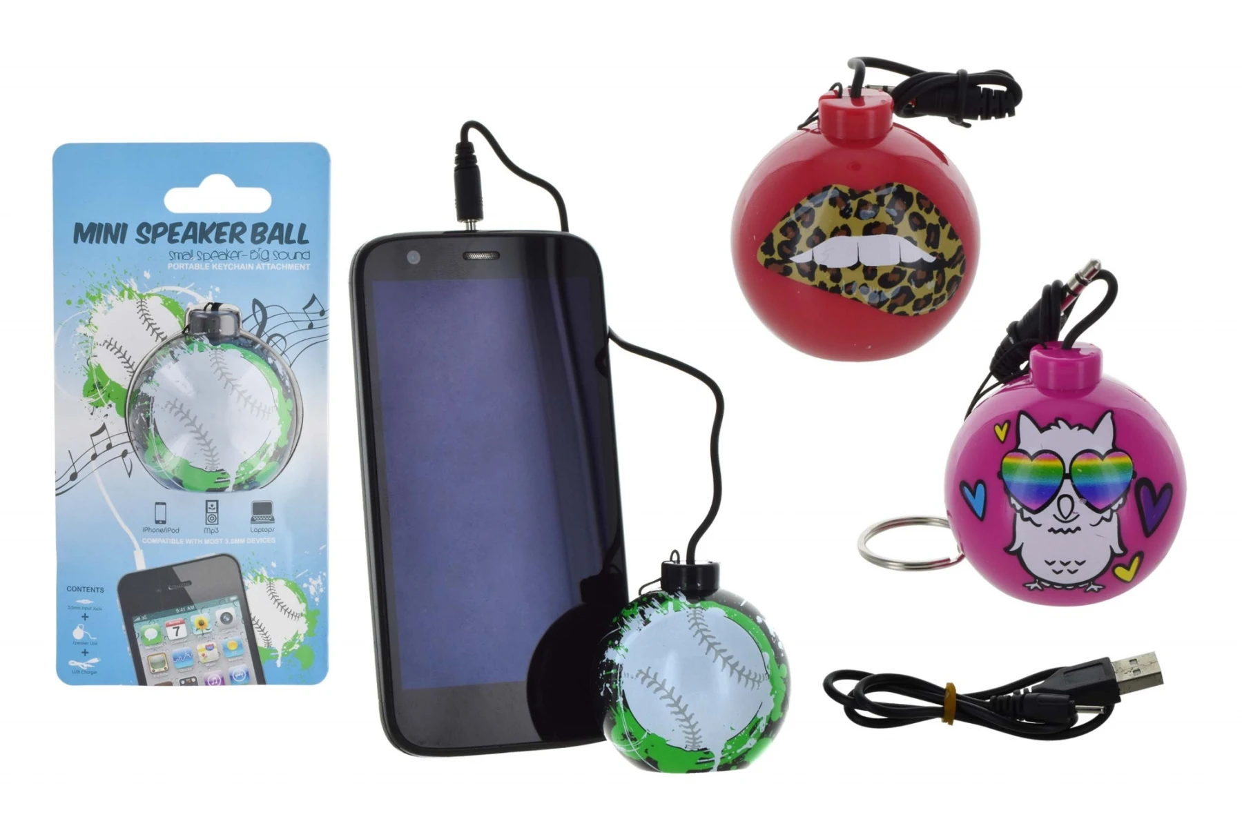 PARLANTE FORMA DE PELOTA PARA CELULAR 20241 