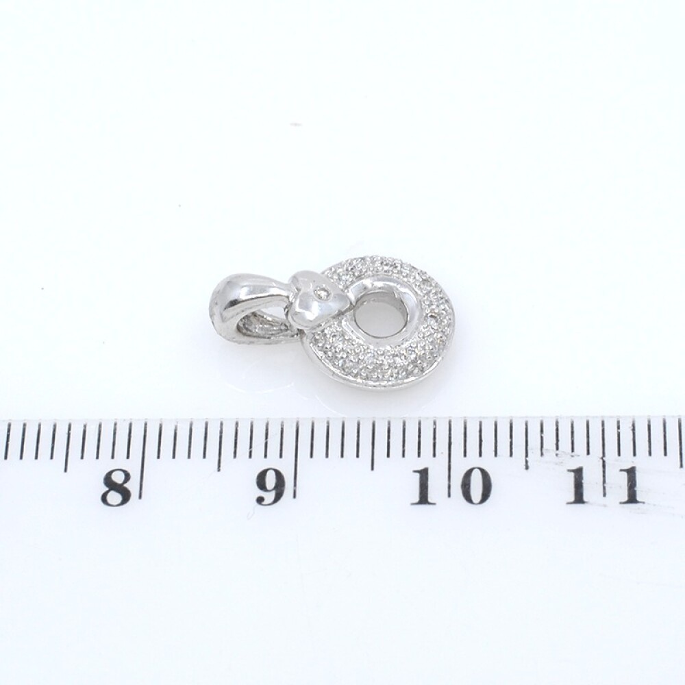 Colgante en oro 18k blanco y brillantes Colgante en oro 18k blanco y brillantes