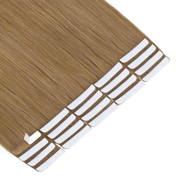 Extensiones Adhesivas Cabello Pelo Natural 20ud 60cm Largo Color Variante Rubio Oscuro