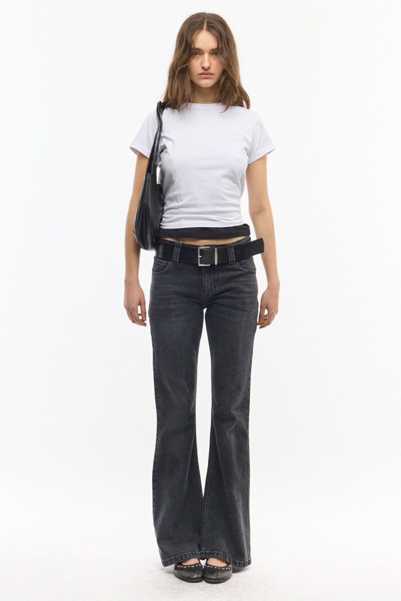 MID BOOTCUT GRIT BLACK Negro