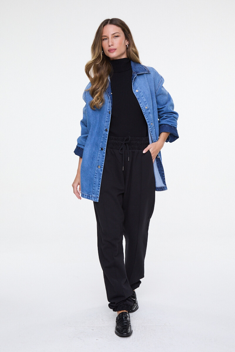CAMISA DENIM OVERSIZE Azul