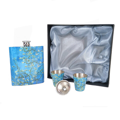 2x1 Petaca c/vasos shot y embudo en cajita para regalo 2x1 Petaca C/vasos Shot Y Embudo En Cajita Para Regalo