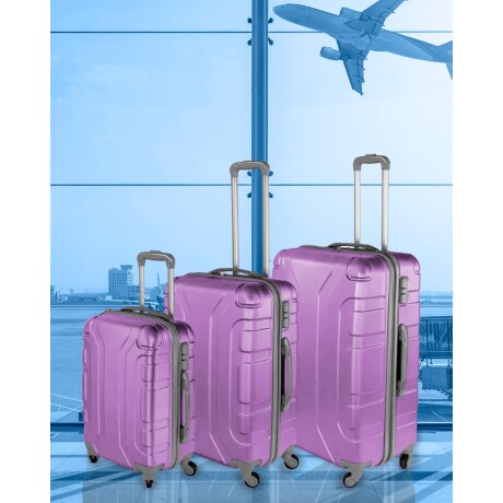 Set de 3 valijas de viaje rígidas Arye con ruedas Violeta