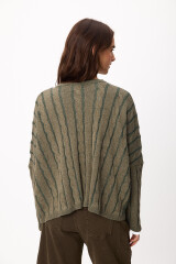 Sweater Oceano Crop Verde Claro/Oscuro