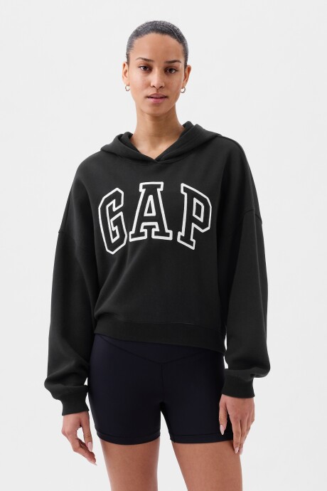 Canguro Logo Gap Oversize Con Felpa Mujer True Black V2